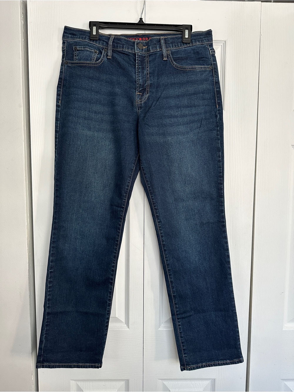 Lucky Brand Women's High Rise Dark Indigo Straight Jeans